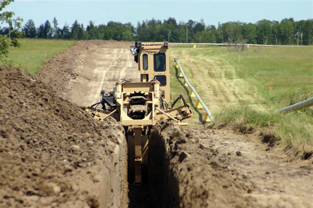 Tesmec 1075 Bucket Wheel Trencher for agricultural application