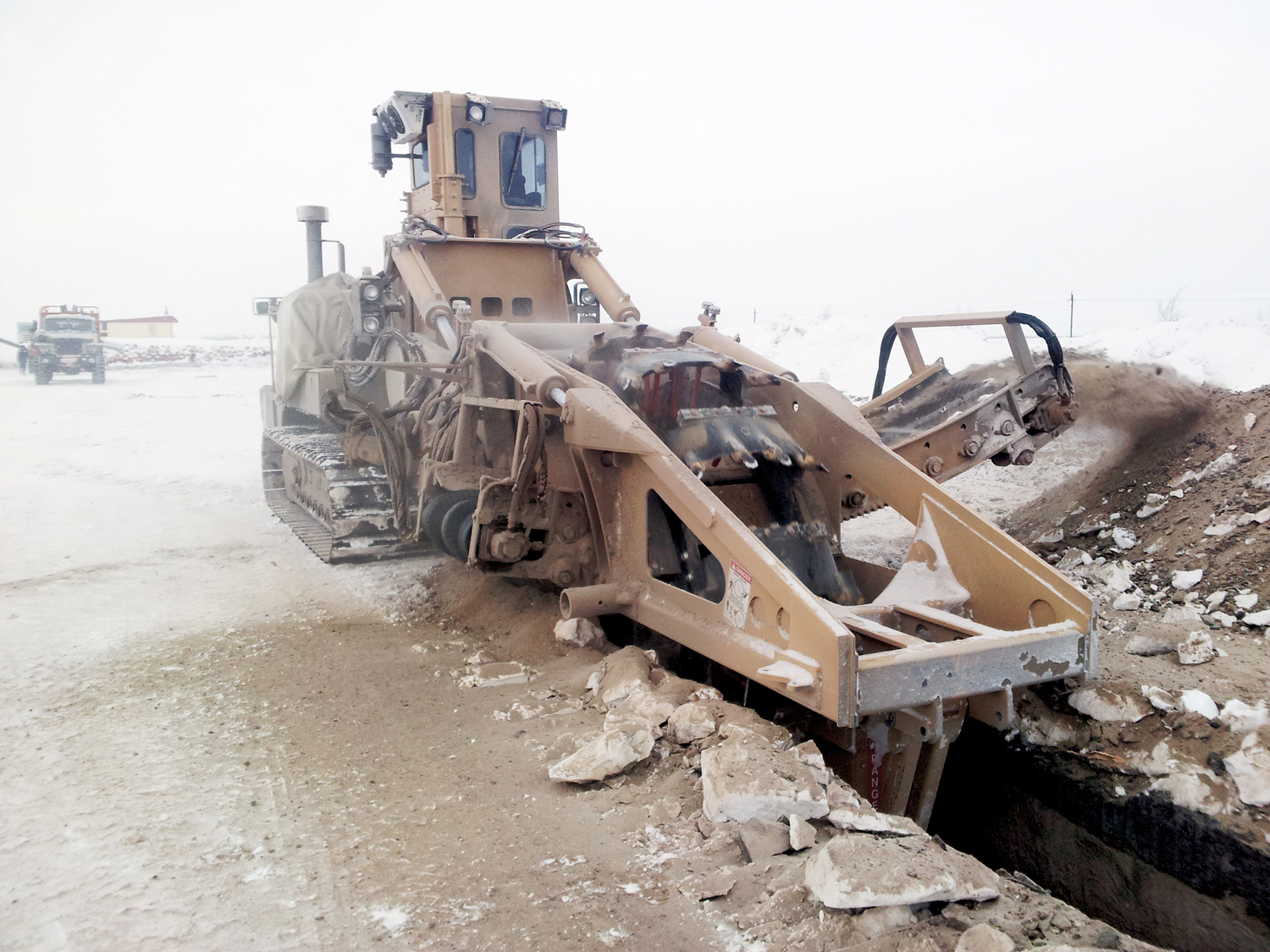 Tesmec 1075 Bucket Wheel Trencher for dirt and rocky soils excavation