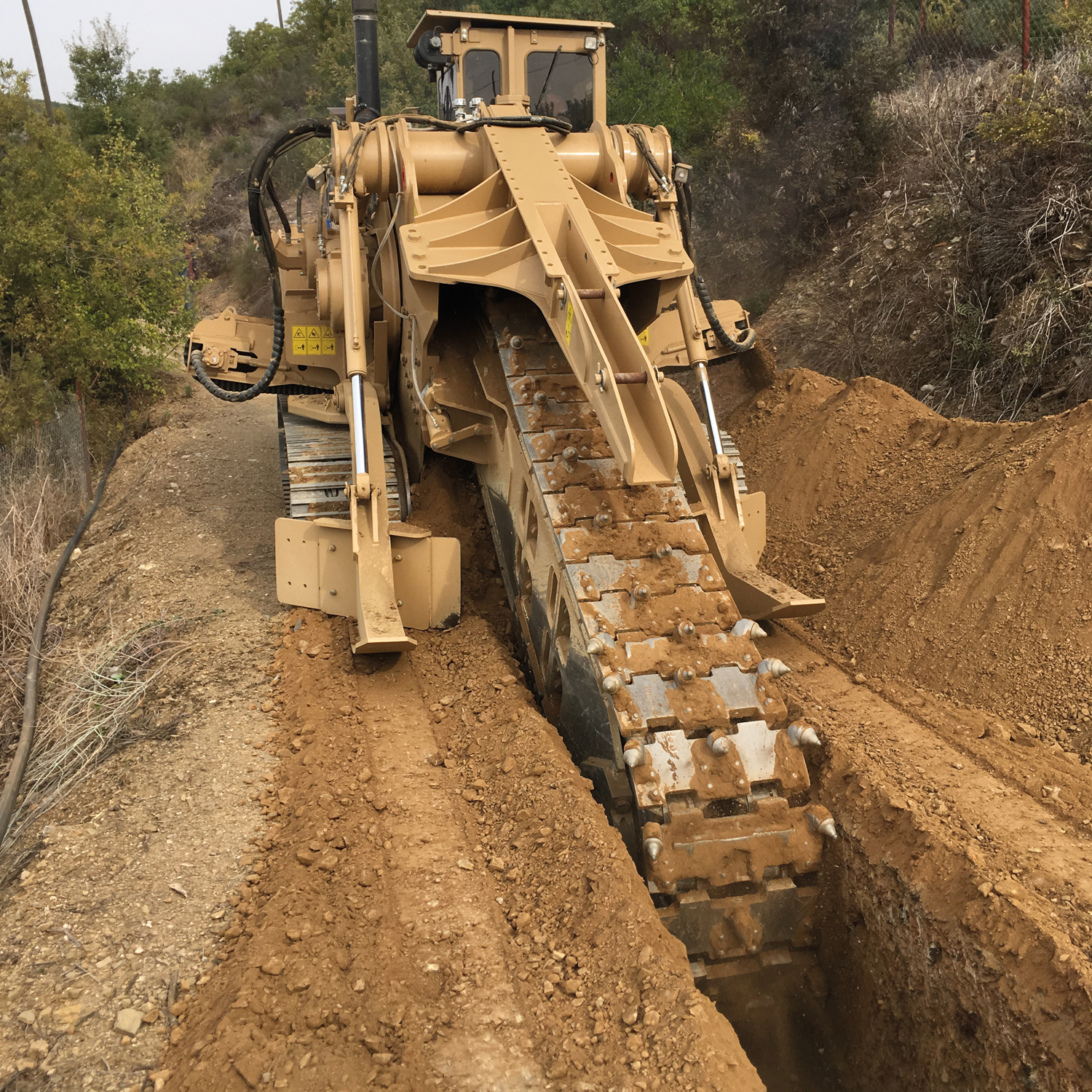 Tesmec 1150 EVO Chainsaw Trencher for mid-size pipelines and underground utilities