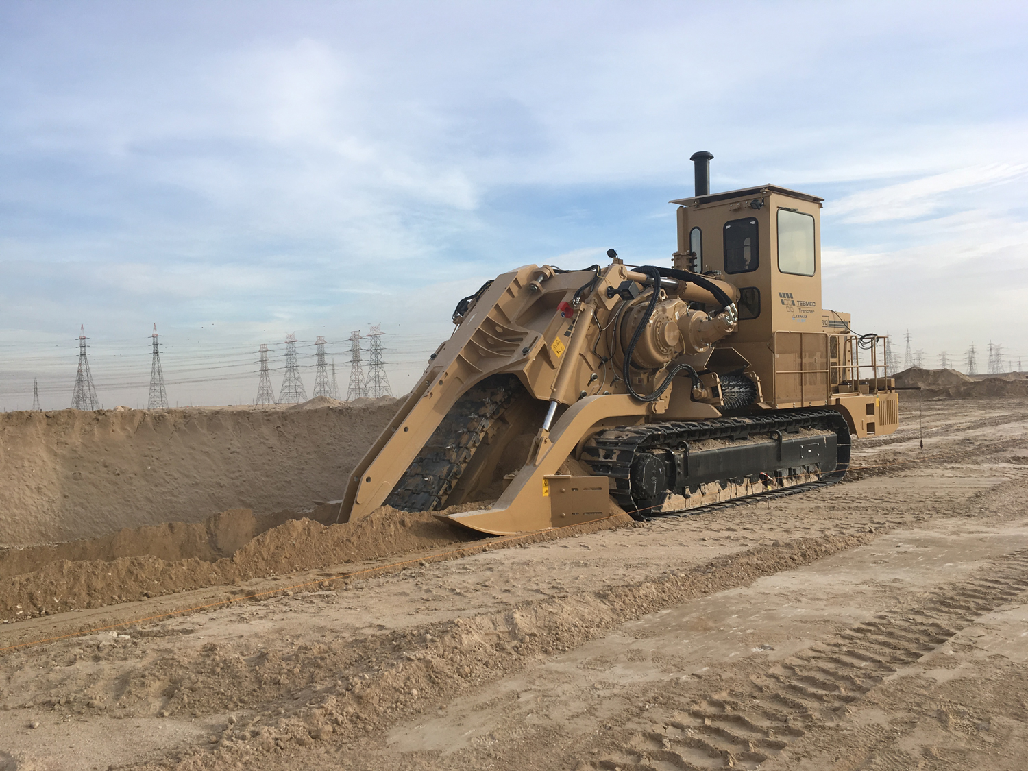 Tesmec 1475XL EVO Chainsaw Trencher for hard rock excavation