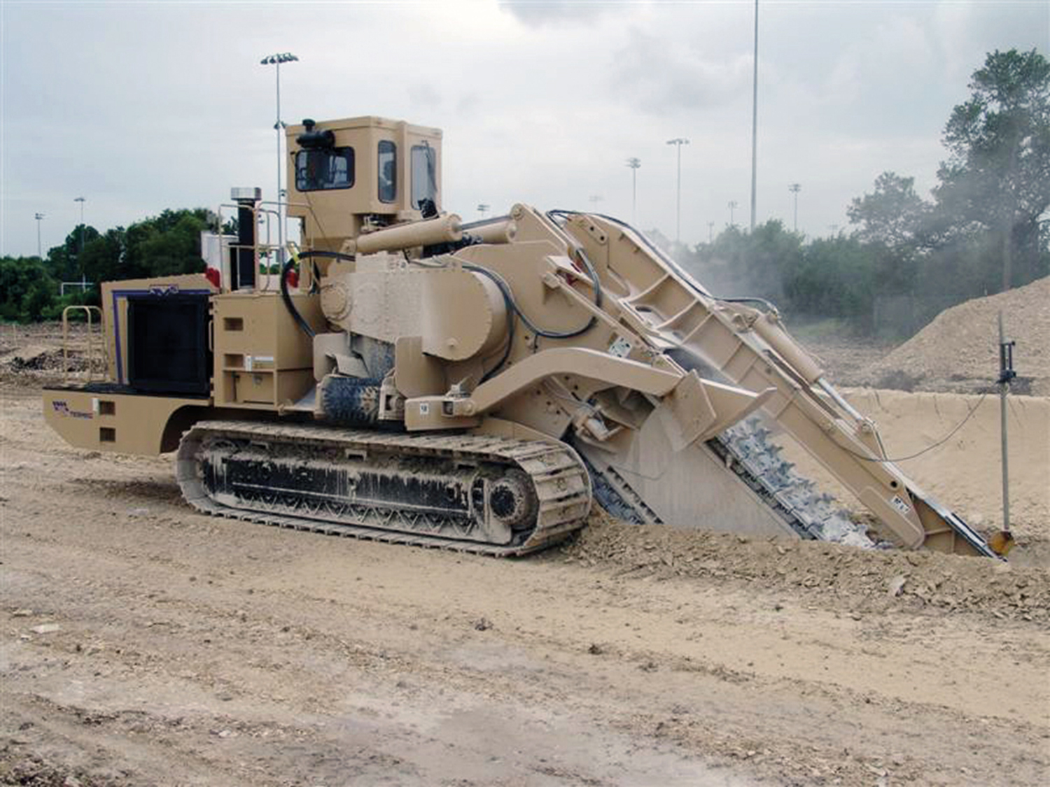 Tesmec M5 Chainsaw Trencher for hard rock excavation