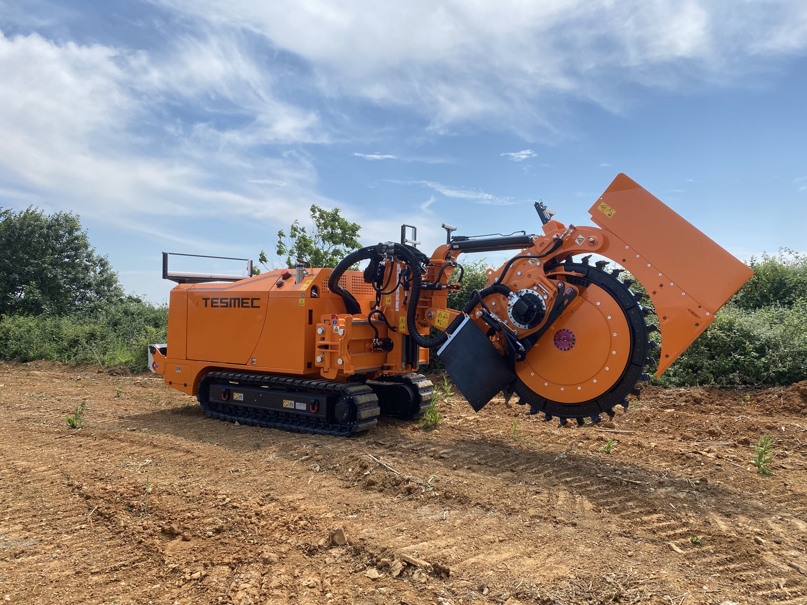 Tesmec 400 MCT remote Rocksaw Trencher for Cable Laying 