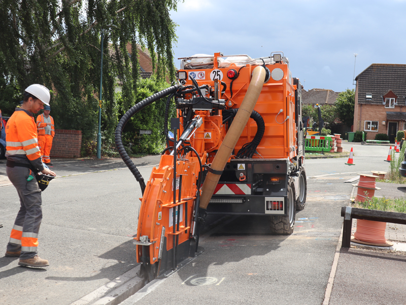 Tesmec Marais CityCleanfast Wheel Trencher with integrated Vacuum System