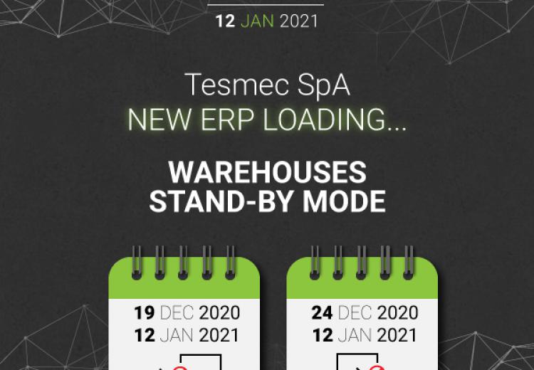 Tesmec S.p.A. Warehouses stand-by mode