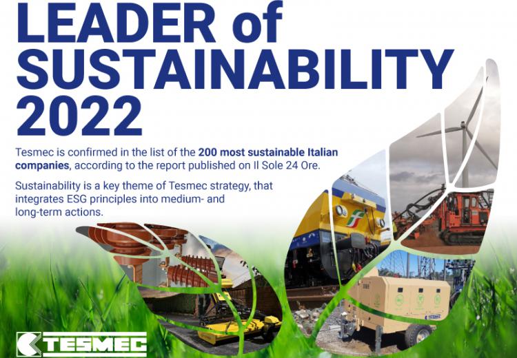 Tesmec among the leaders of Sustainability 2022